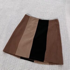 Altar’d state color block stripe miniskirt